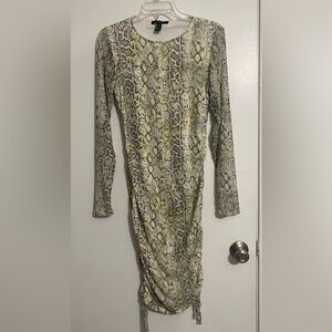 Forever 21 Gray and Yellow Mini Dress